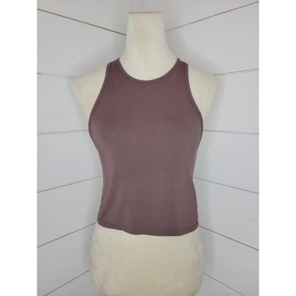 Offline by Aerie Small brown super lightweight cropped tank top